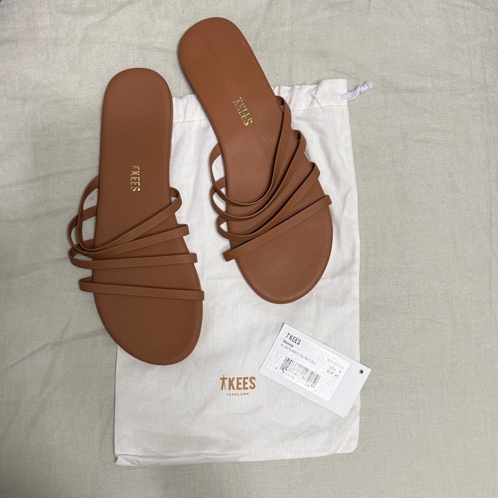 TKEES Women's “Senna” Tan Strappy Sandals